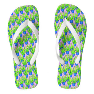 Tongs Motif Plante Aloe Vera