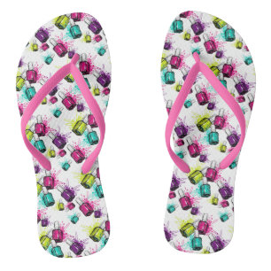 Tongs Motif polonais Neon Nail