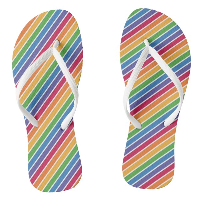 Tongs Motif Rainbow Stripes (Semelle)