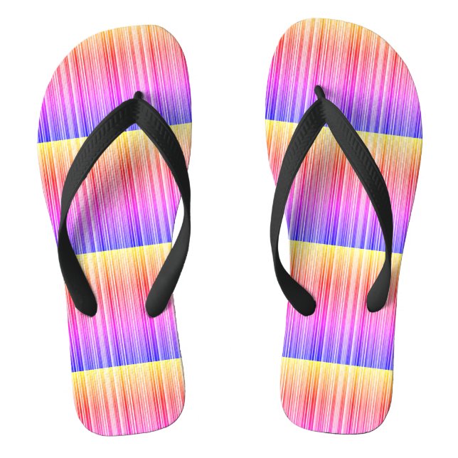Tongs motif rayé arc-en-ciel (Semelle)