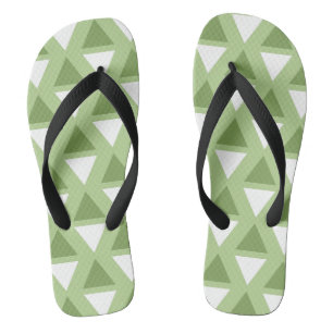 Tongs Motif simple vert pastel