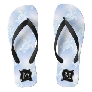 Tongs Motif Tortues bleues