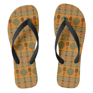 Tongs motif tribal africain ethnique