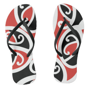 Tongs Motif tribal maori Kowhaiwhai Mangopare