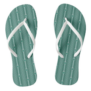 Tongs Motif Turquoise ornemental