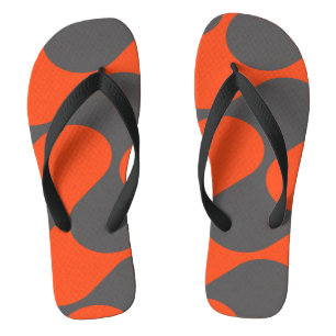 Tongs Motif vague Mod Orange Rétro