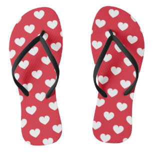 Tongs Motif Valentine Arrière - plan Avec Coeur Amour
