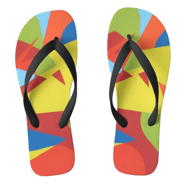 Tongs Multi-Color Toucan Pattern Flip Flops (Semelle)