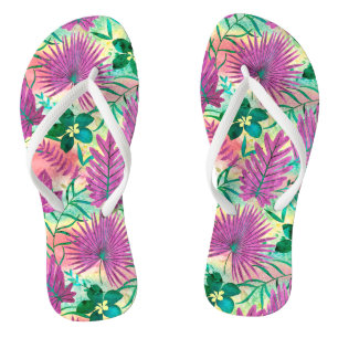Tongs Nalani Hawaiian Tropical Garden Fuchsia