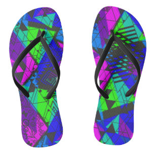 Tongs Neon abstrait.