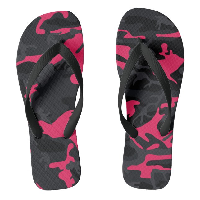 Tongs Neon Pink souligne Camo (Semelle)