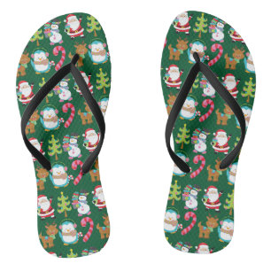 Tongs Noël en juillet Vert doux