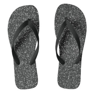 Tongs Noir Paillettes Brillance Glam