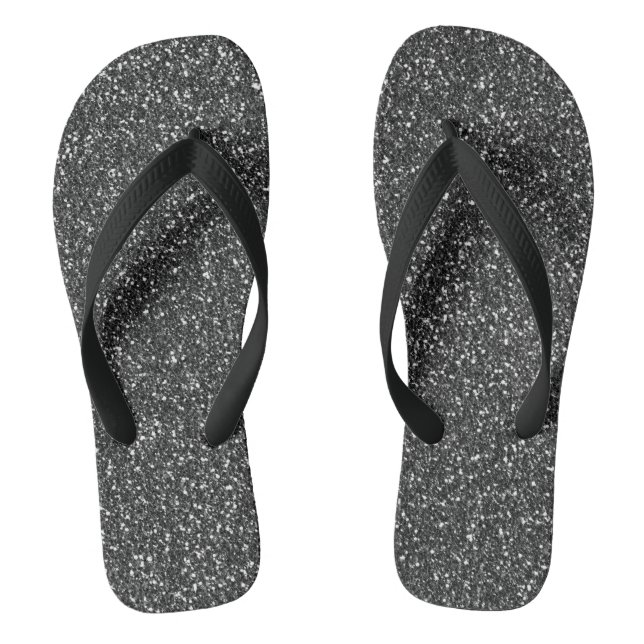 Tongs Noir Paillettes Brillance Glam (Semelle)