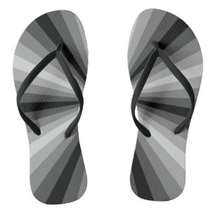 Tongs noires à illusion d'optique