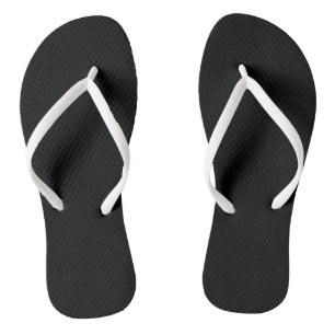 Tongs noirs avec sangles blanches
