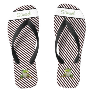 Tongs Nom customisé Grenouille