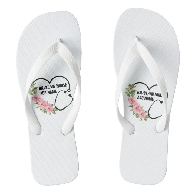 Tongs Nom de l'infirmière étudiante-inscrite-ancienne (Semelle)