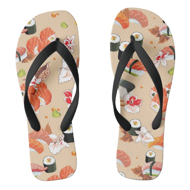 Tongs Nourriture japonaise : Sushi Motif 3 (Semelle)