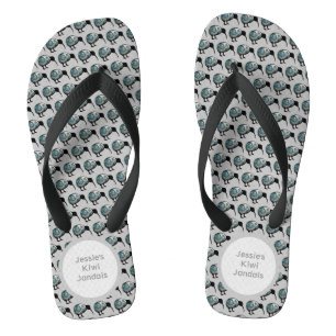 TONGS NOUVELLE-ZÉLANDE KIWI OISEAU PAUA SHELL FERN KORU