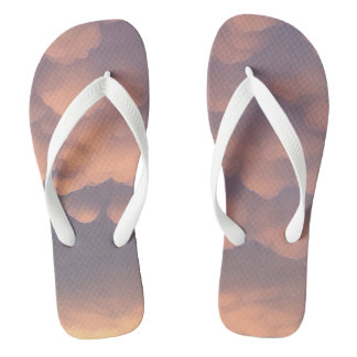 Tongs Nuages de billes de coton rose