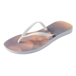 Tongs Nuages de billes de coton rose