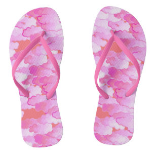 Tongs Nuages Japonais, Aube, Rose Orchidée et Corail