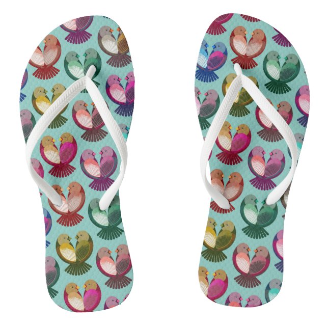 Tongs oiseaux de la Saint-Valentin amoureux (Semelle)