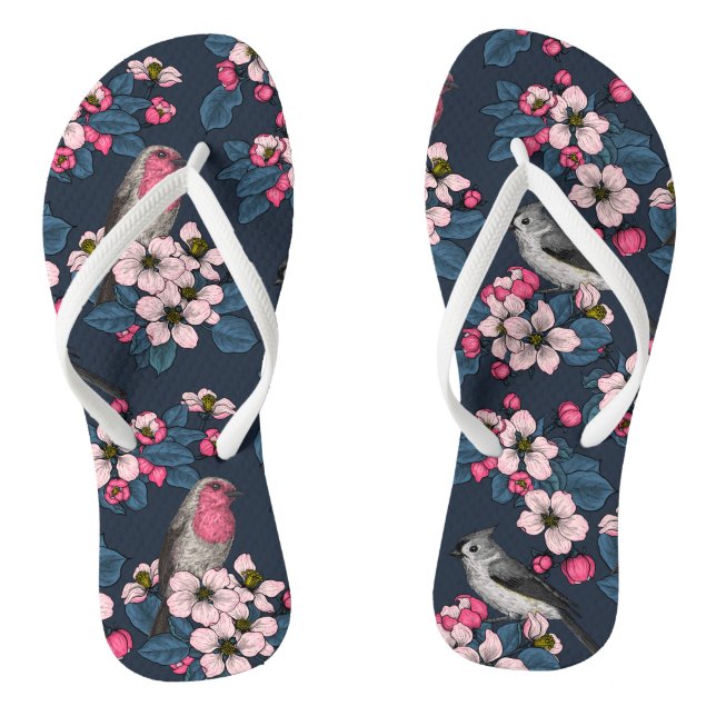 Tongs Oiseaux et fleurs (Semelle)