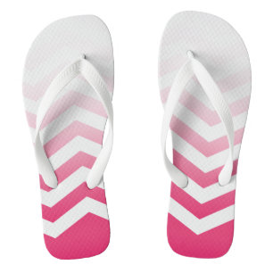 Tongs Ombre Chevron Style !   blanc fuchsia