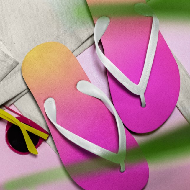 Tongs Ombre rose orange jaune (Créateur téléchargé)