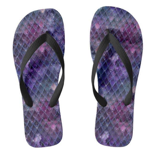 Tongs Ombre violet chatoyante et Parties scintillant Dra (Semelle)