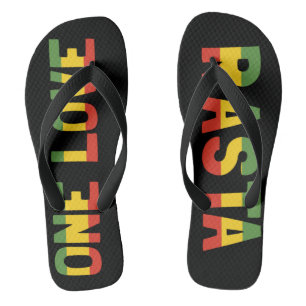 Tongs One Love Rasta Jamaïcaine Flip Flops