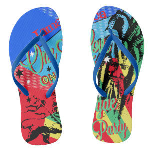 Tongs One Love Reggae Music Rasta Flip Flops