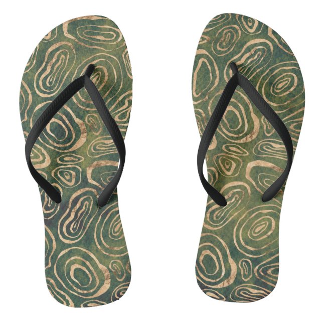 Tongs Or abstrait doré  (Semelle)
