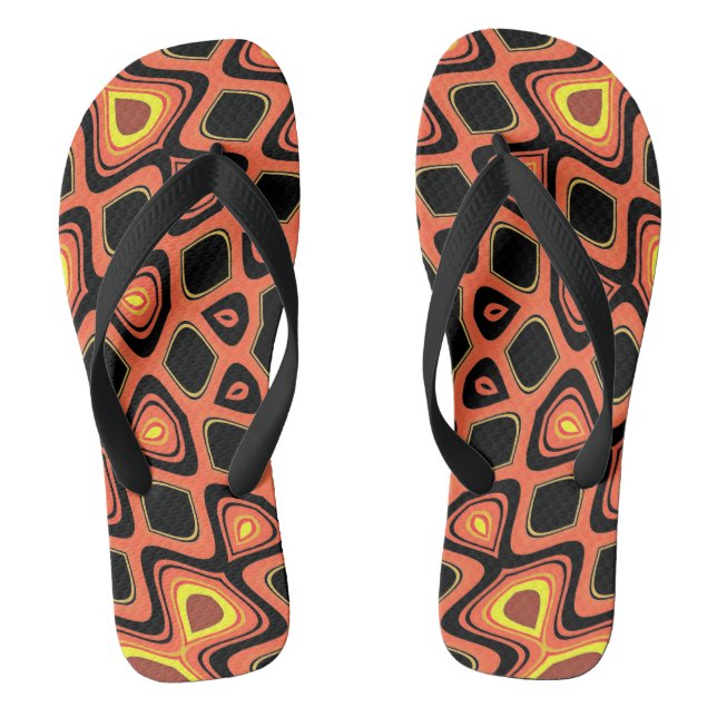 TONGS ORANGE COUCHER DE SOLEIL (Semelle)
