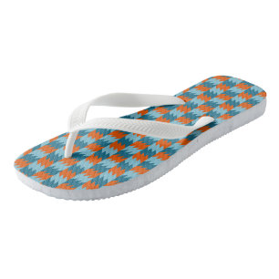 Tongs orange et turquoise