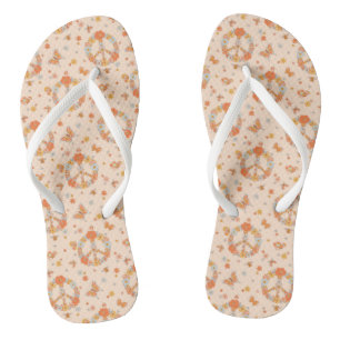 Tongs Orange Peace Floral
