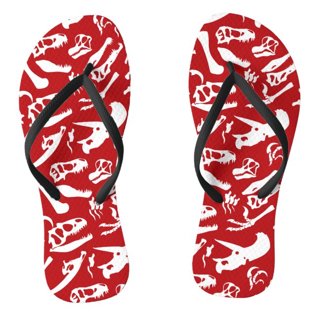 Tongs Os de dinosaures (Rouge) (Semelle)