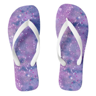 Tongs Paillettes de peinture rose violet