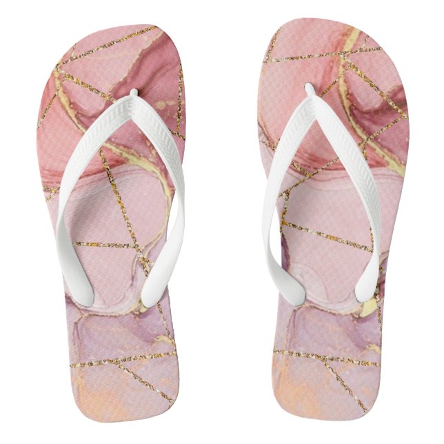 Tongs Paillettes roses (Semelle)