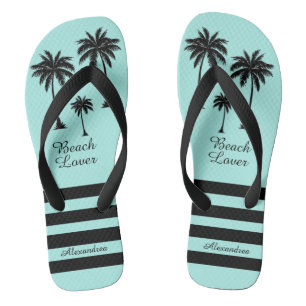 Tongs Palm Tree Beach Lover personnalisé