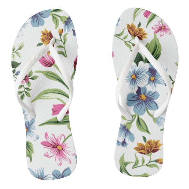Tongs Pantouffle féminine florale (Semelle)