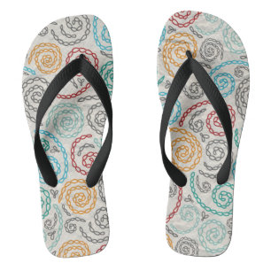 Tongs Papier fripé par fantaisie de broderie