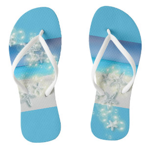 Tongs Paradis des étoiles de mer bleu eaux tropicales