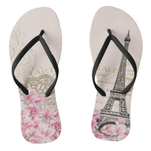 Tongs Paris Eiffelturm France, éphémère vintage fran