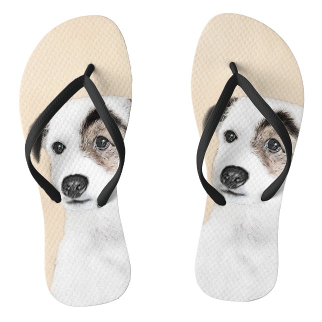 Tongs Parson Jack Russell Terrier Peinture - Chien Art (Semelle)