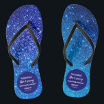 Tongs Parties scintillant bleue Bachelorette<br><div class="desc">Parties scintillant Bleue Weekend Bachelorette design. Cette Bachelorette flip-flops combine deux tailles de police pour un look plus dynamique. Pour les articles correspondants veuillez suivre le lien : En coque vous avez besoin de personnalisation pour le design être libre de me contacter : szdesigns2021@gmail.com</div>