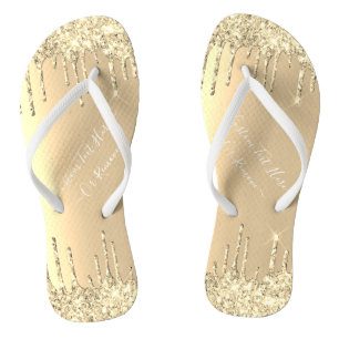 Tongs Parties scintillant Or de luxe Golden Sparkle Driv