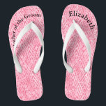 Tongs Parties scintillant rose monographie Mère de marié<br><div class="desc">Un cadeau amusant pour la mère de la mariée et du marié. Quand ses pieds seront fatigués à la fin de la nuit,  elle en voudra ! Personnalisez-les !</div>